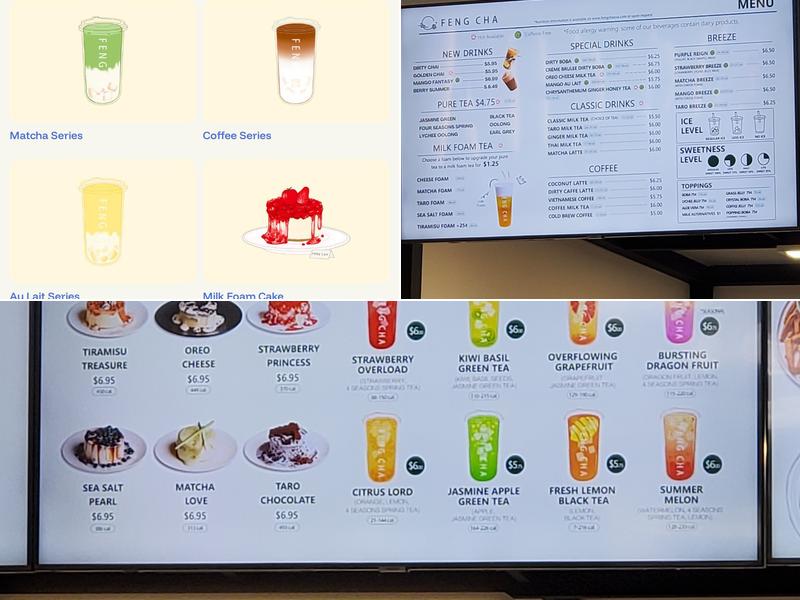 FENG CHA Riverside Menu
