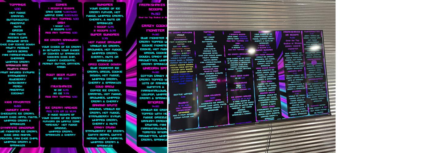 Lickety Split Menu