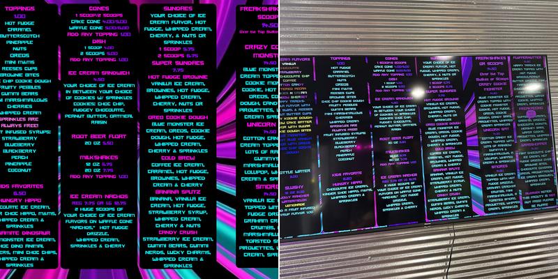 Lickety Split Menu