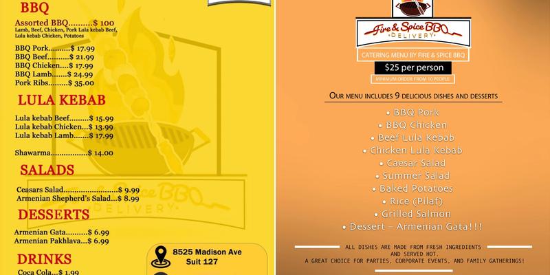 Fire & Spice BBQ Menu