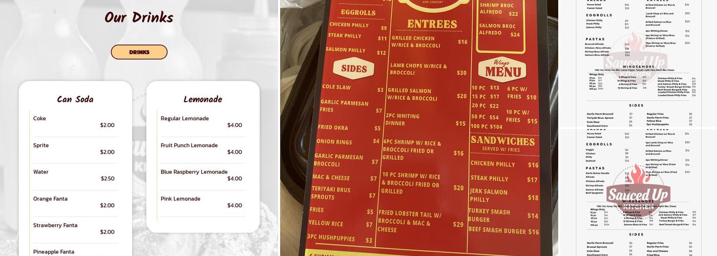 Sauced Up Kitchen Menu