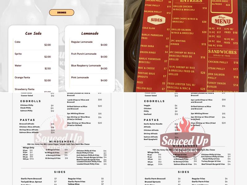 Sauced Up Kitchen Menu