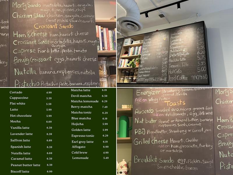 Simpl Cafe Menu