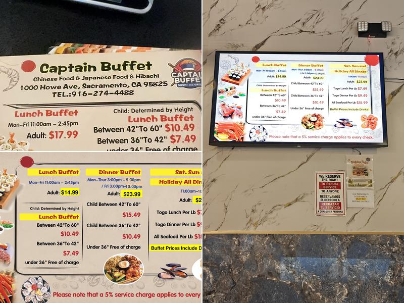Captain Buffet Menu