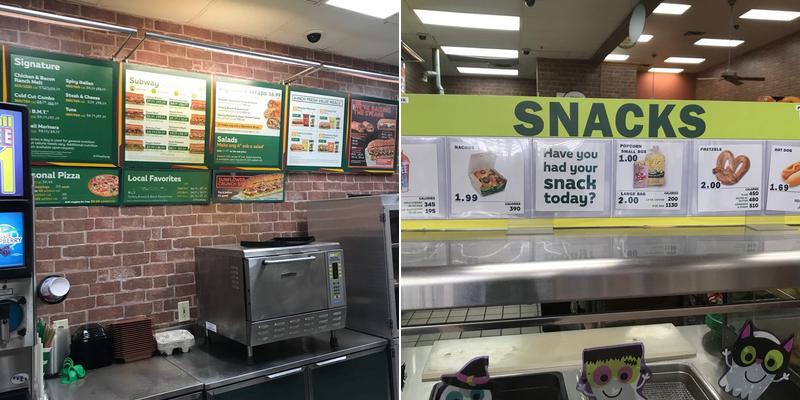 Subway Menu