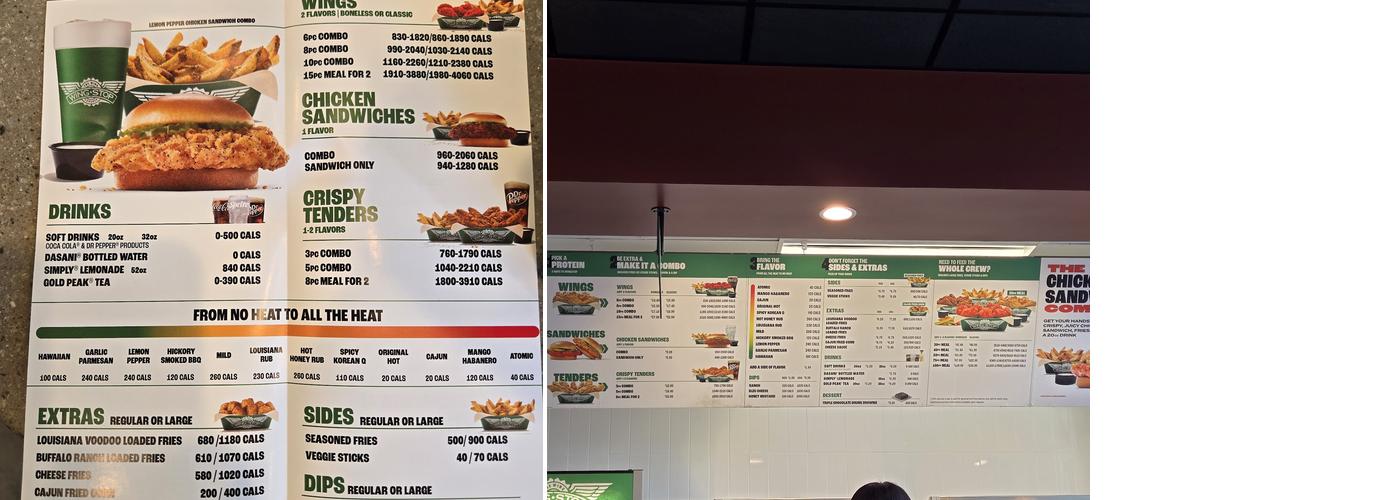 Wingstop Menu