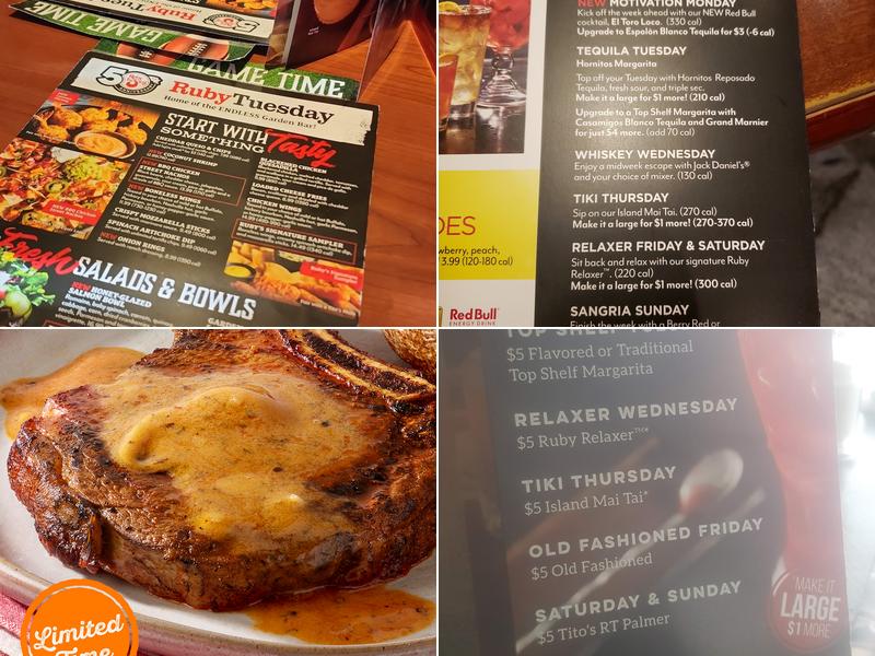 Ruby Tuesday Menu