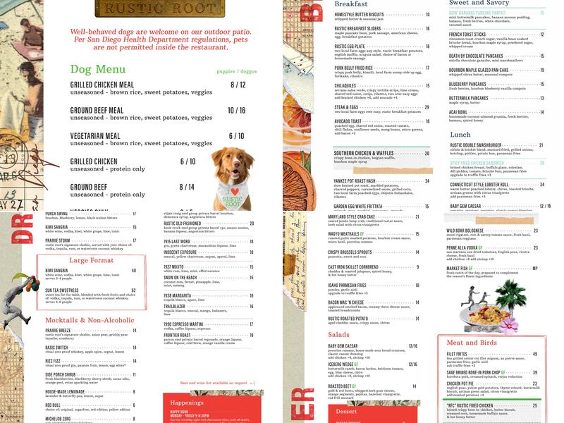 Rustic Root Menu