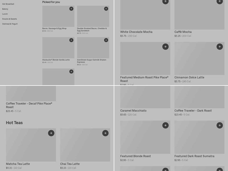 Starbucks Menu