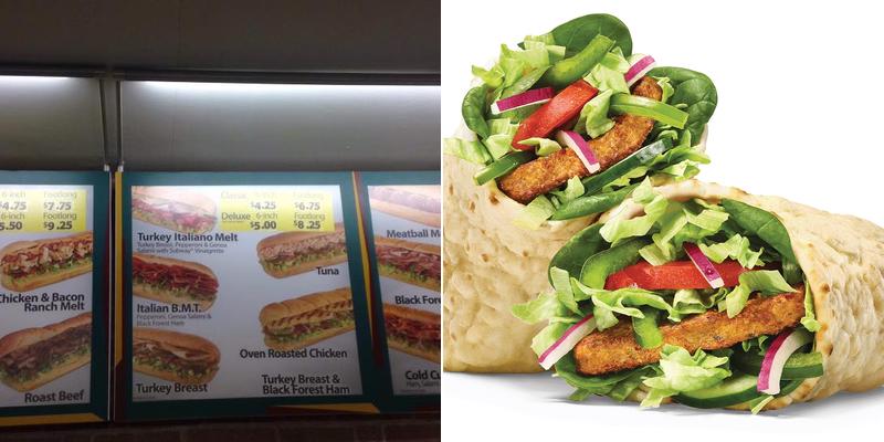 Subway Menu