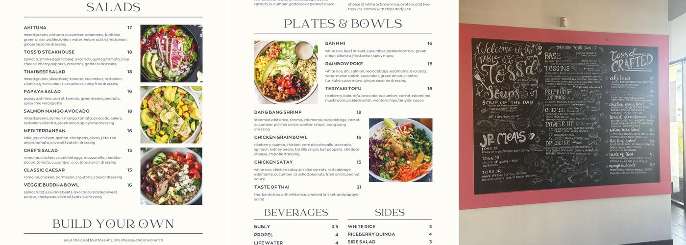 toss’d Menu