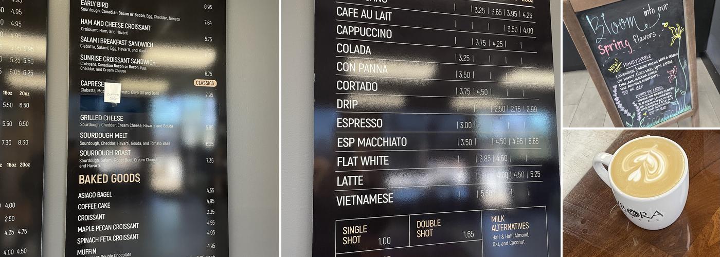 Ubora Coffee Evans Menu