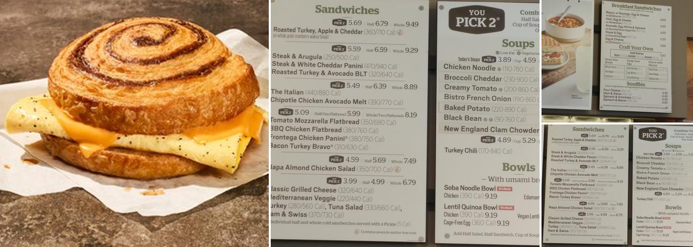 Panera Bread Menu