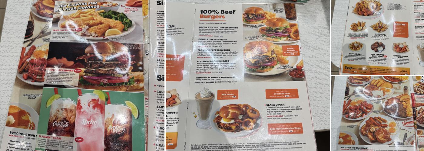 Denny's Restaurant Menu