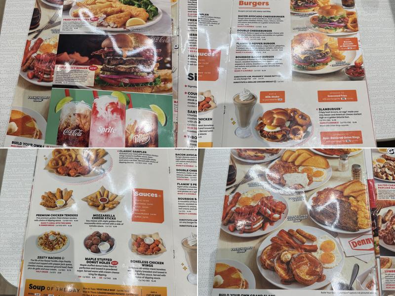 Denny's Restaurant Menu