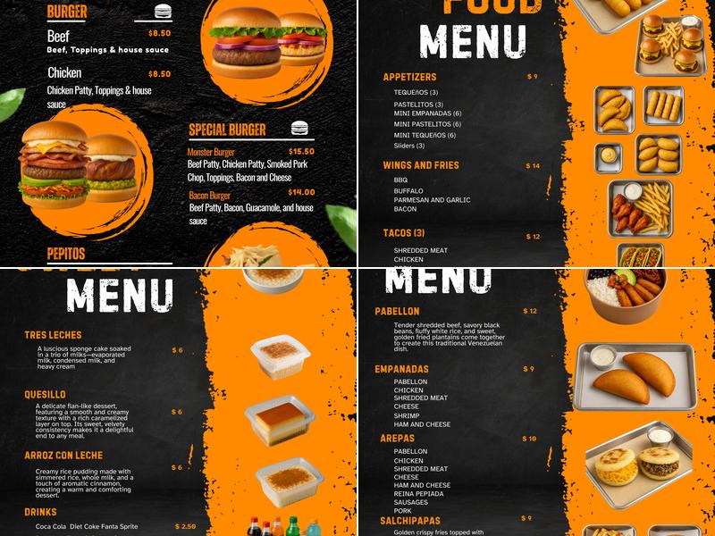 Latin Table Menu