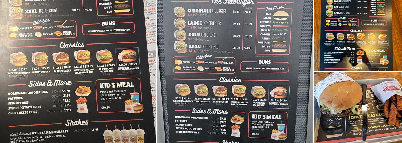 Fatburger Menu