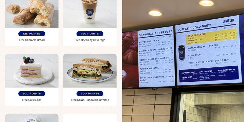 Paris Baguette Menu