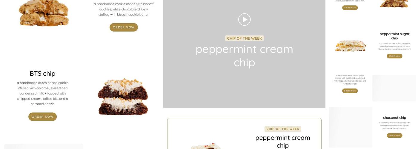 Chip Cookies Menu