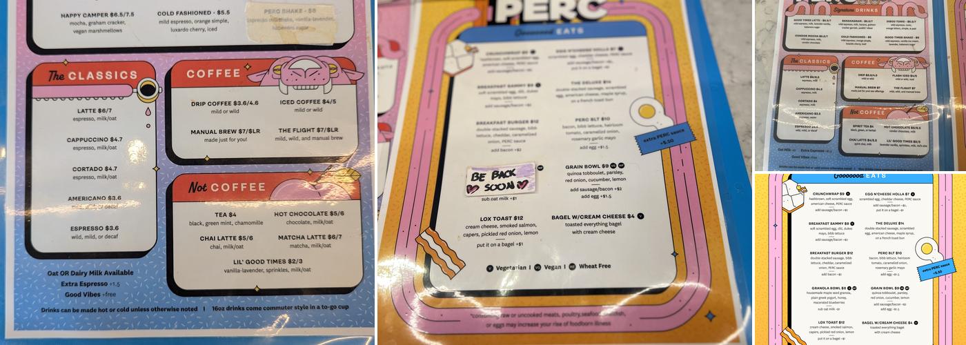 PERC Menu