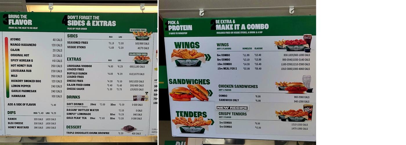 Wingstop Menu