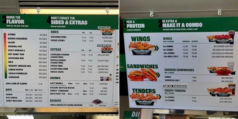 Wingstop Menu