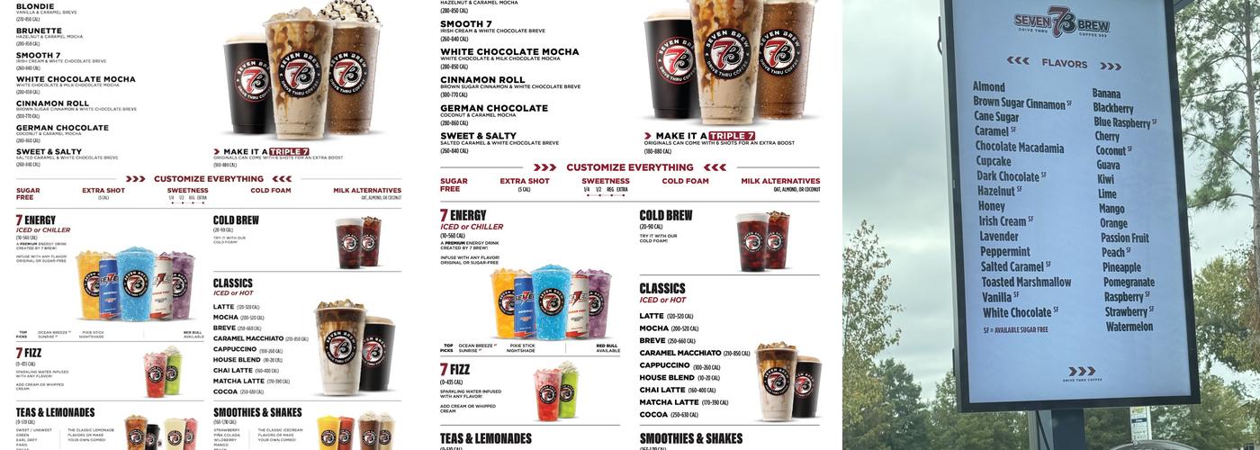 7 Brew Coffee Menu