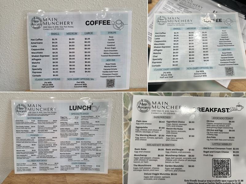 Main Munchery Menu