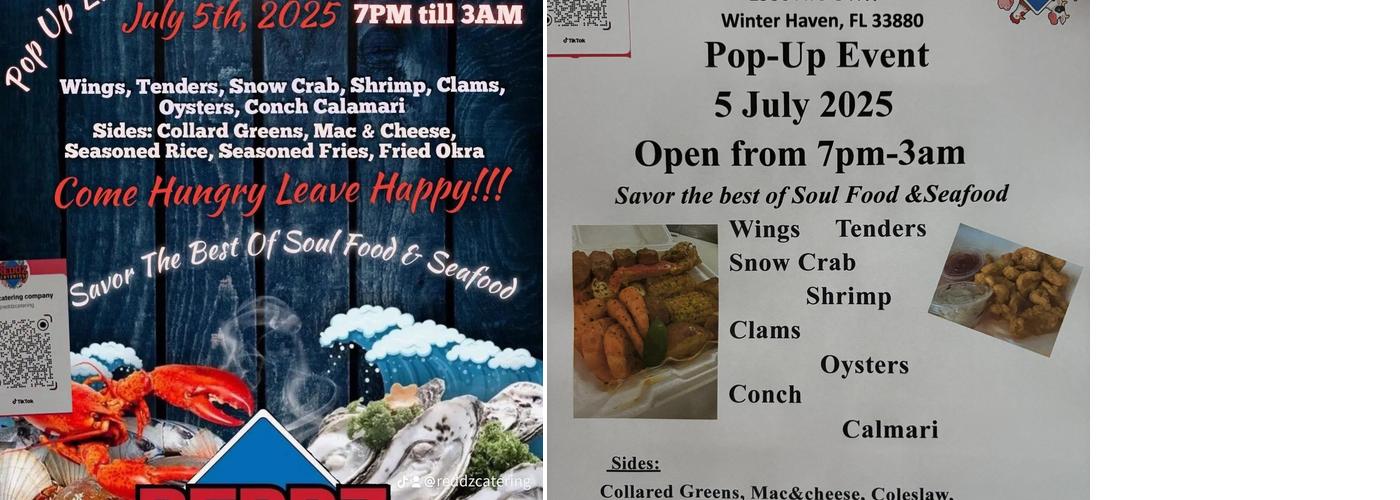 Reddz Catering Menu