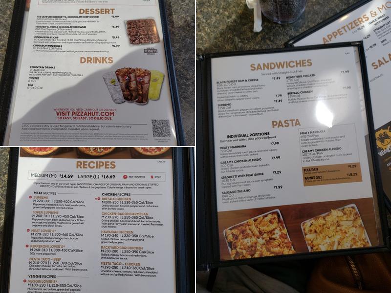 Pizza Hut Menu