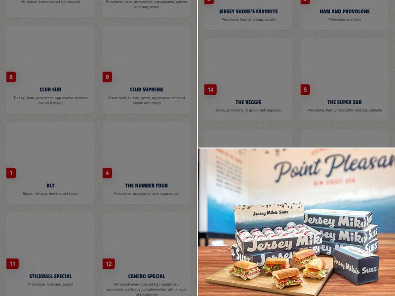 Jersey Mike's Subs Menu
