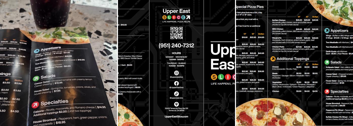 Upper East Slice Menu