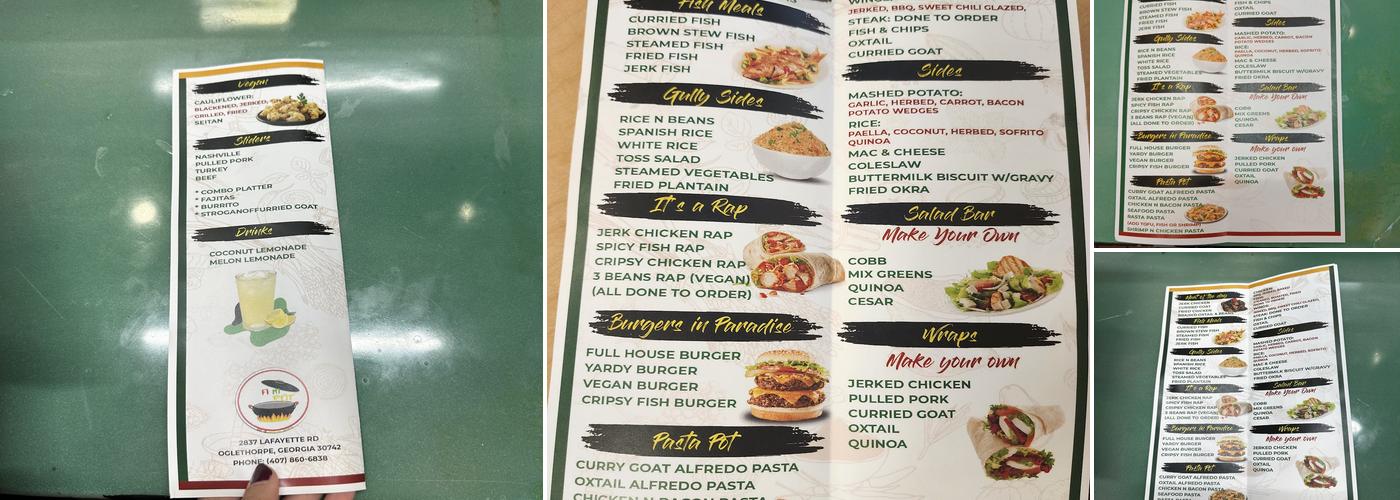 Fi Mi Pot Jamaican Restaurant Menu