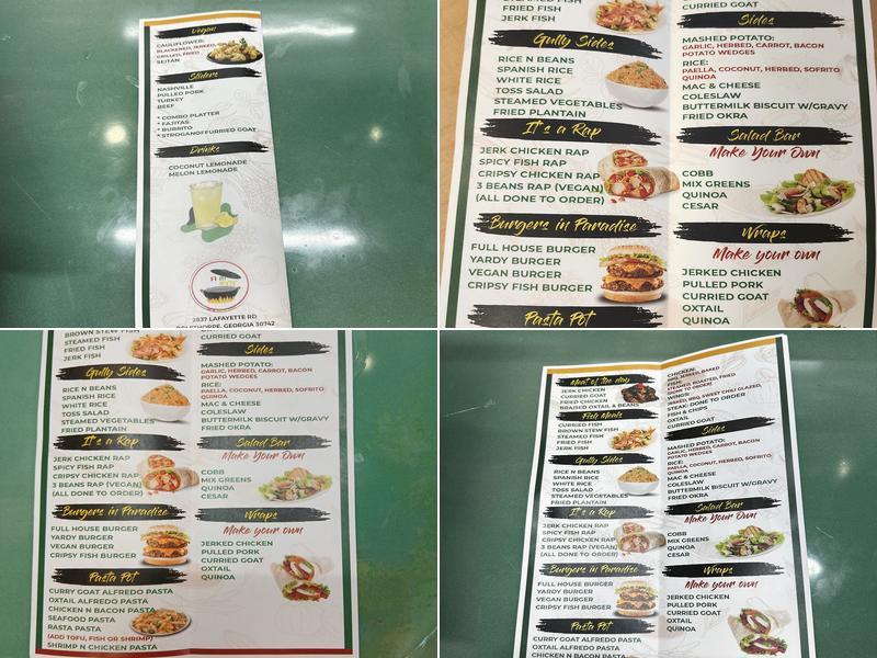 Fi Mi Pot Jamaican Restaurant Menu