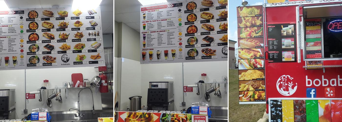 Bobablastic Menu
