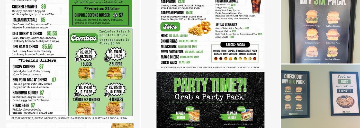 Mini Munch Sliders Menu