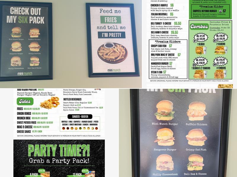 Mini Munch Sliders Menu