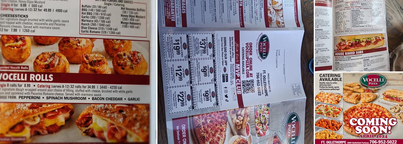 Vocelli Pizza Menu
