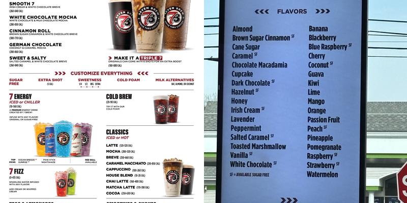 7 Brew Coffee Menu