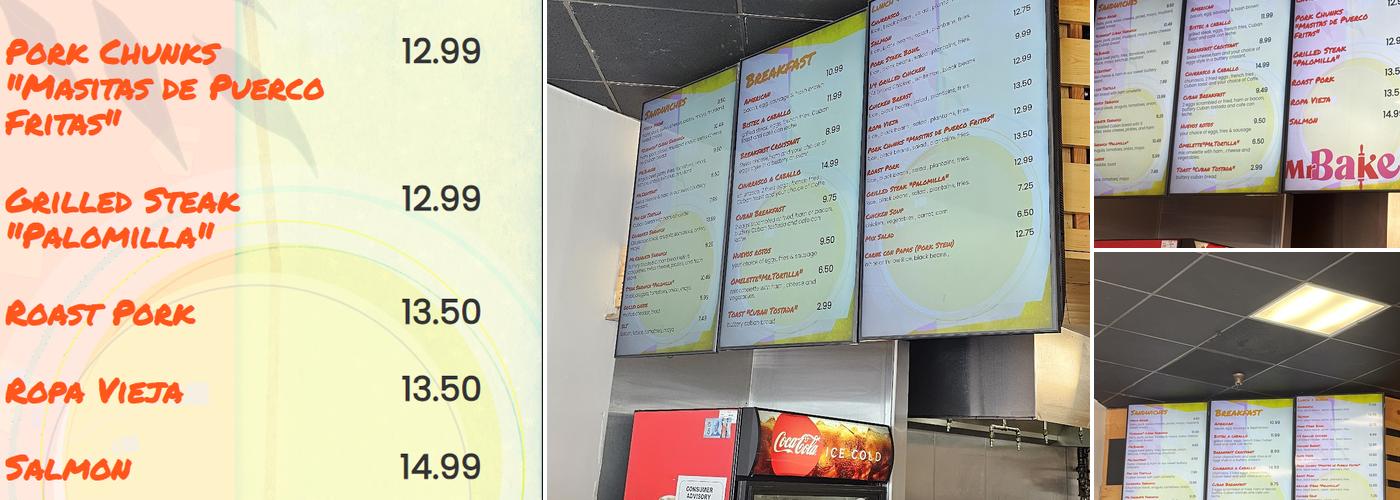 Mr. Baker Menu