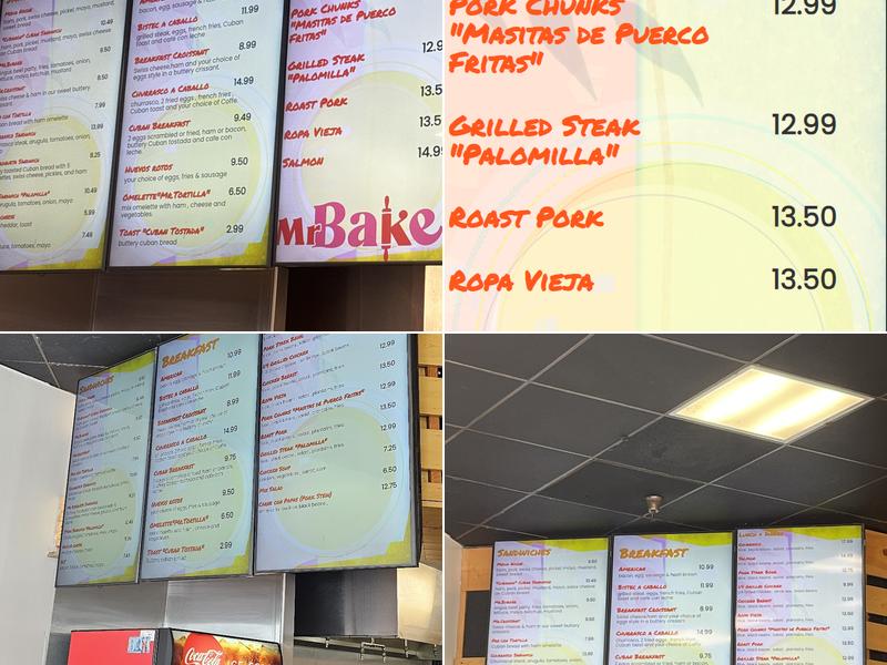 Mr. Baker Menu