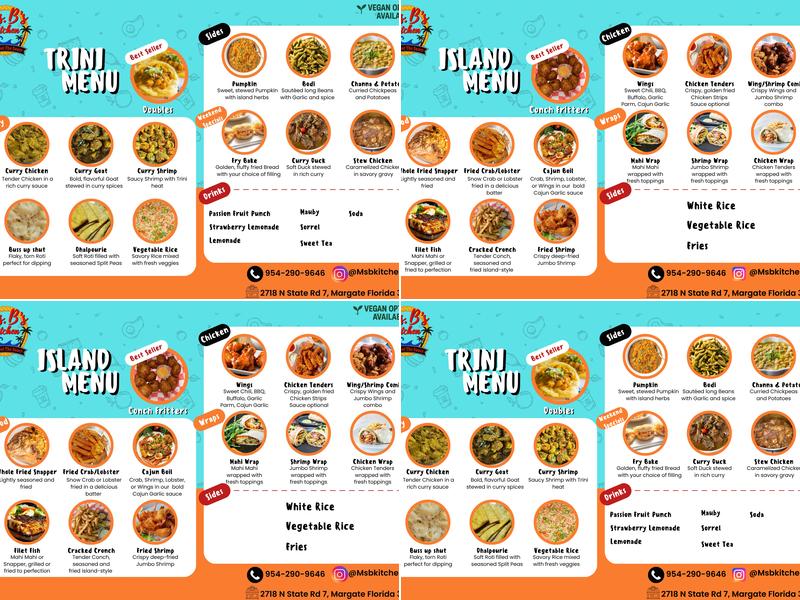 Ms. B's Kitchen Menu