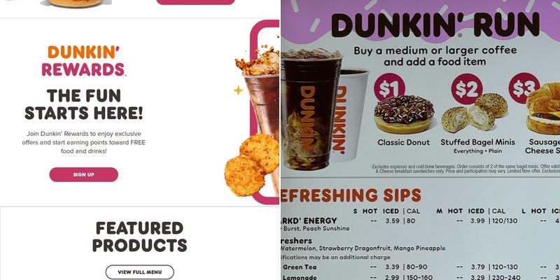 Dunkin' Menu