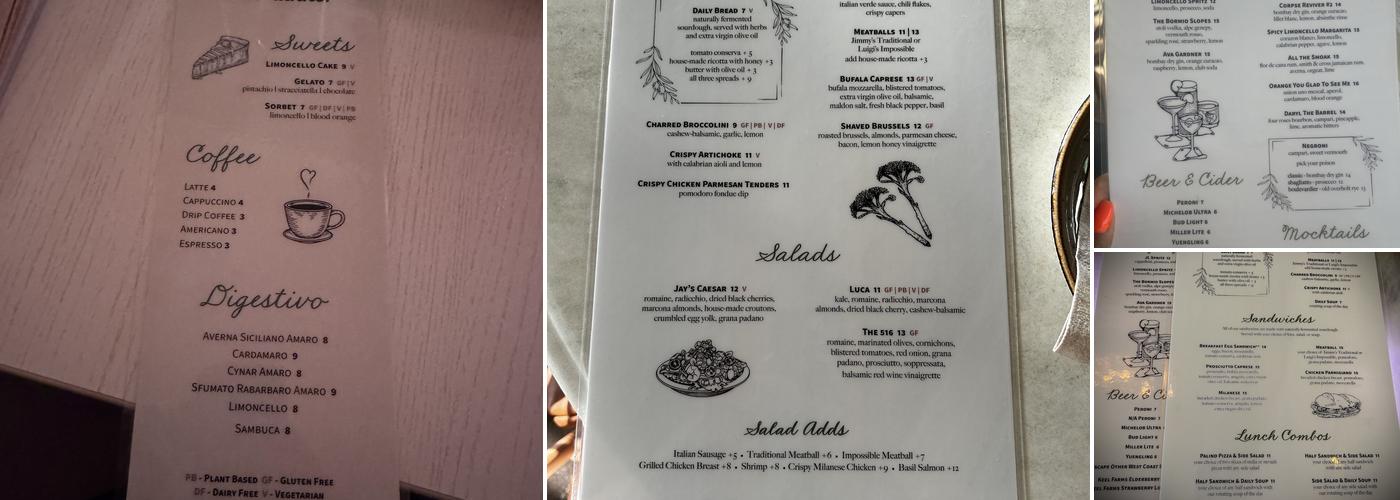 Jay Luigi Menu
