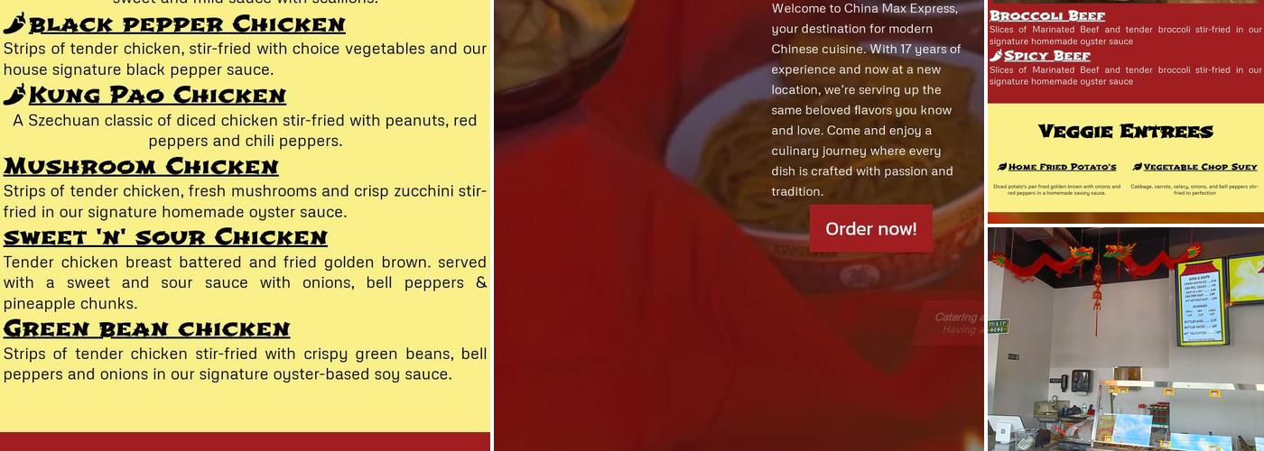 China Max Express Menu