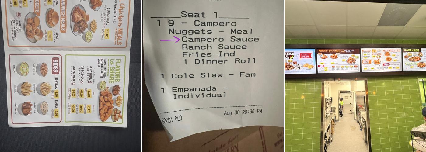 Pollo Campero Menu