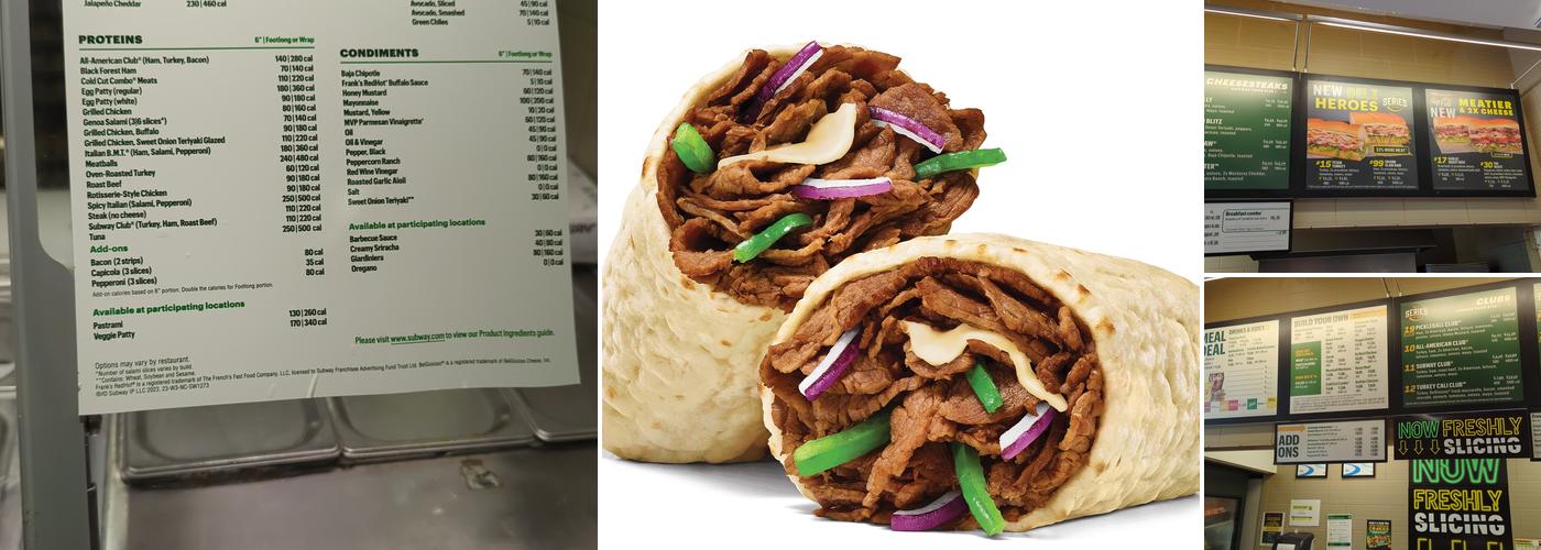 Subway Menu