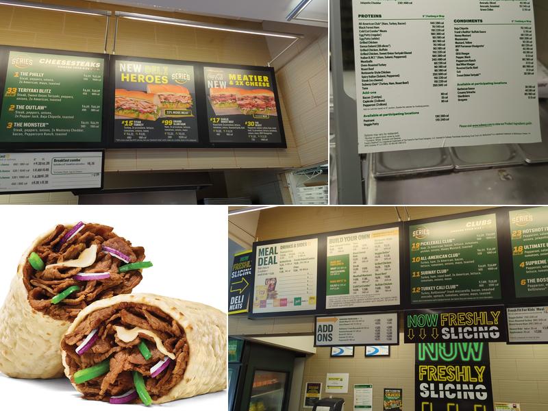 Subway Menu
