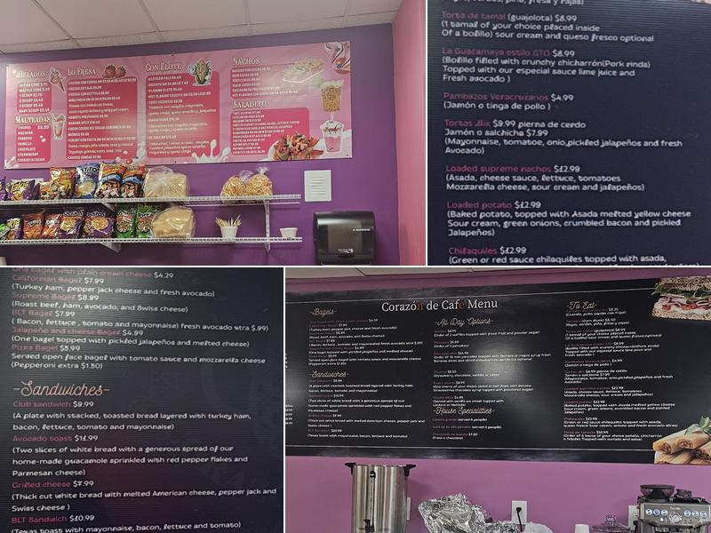 Corazón De Café Menu