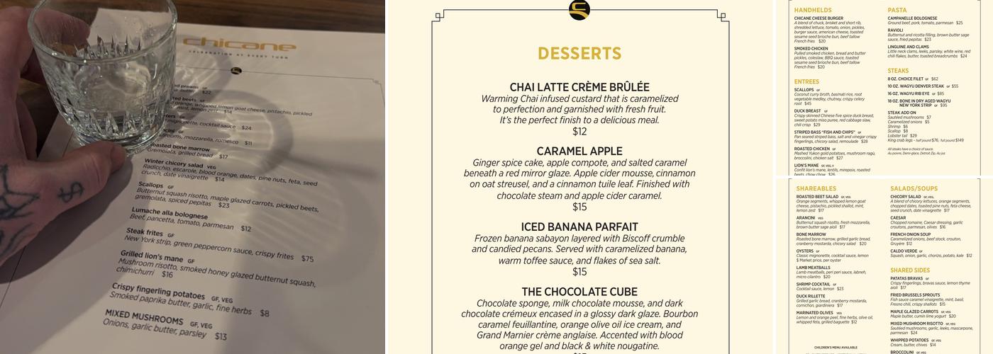 Chicane Menu